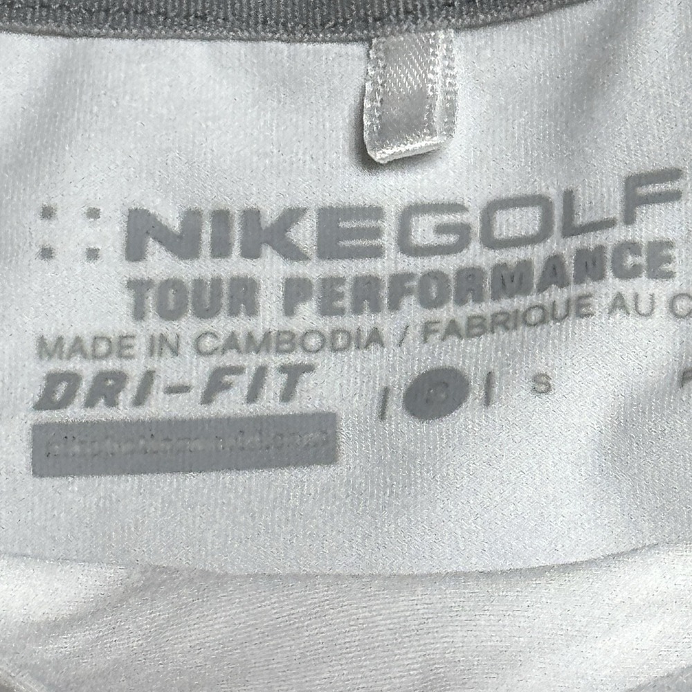 Nike Golf Tour Performance Dri Fit Shirt Mens S Mock Neck White Long Sleeve - Picture 2 of 16